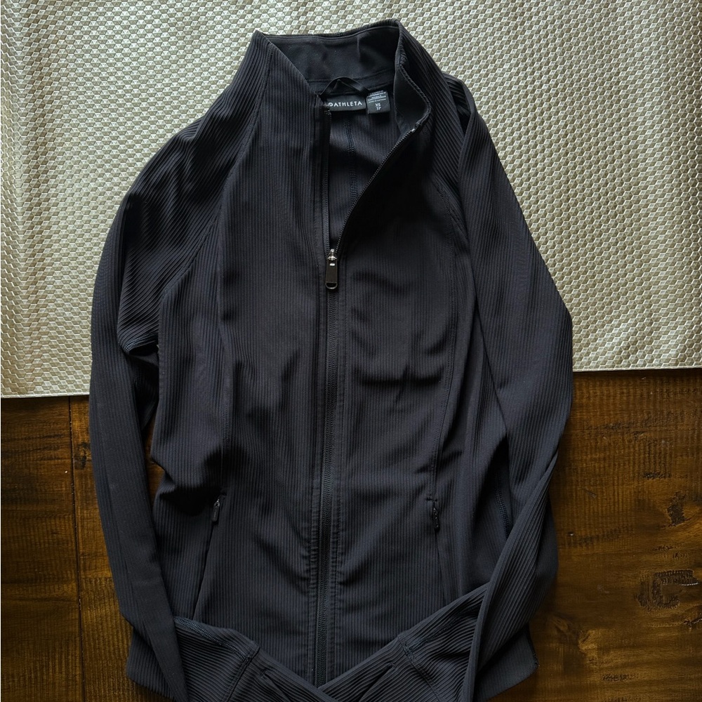 Athleta Black Ribbed set - Picture 2 of 3